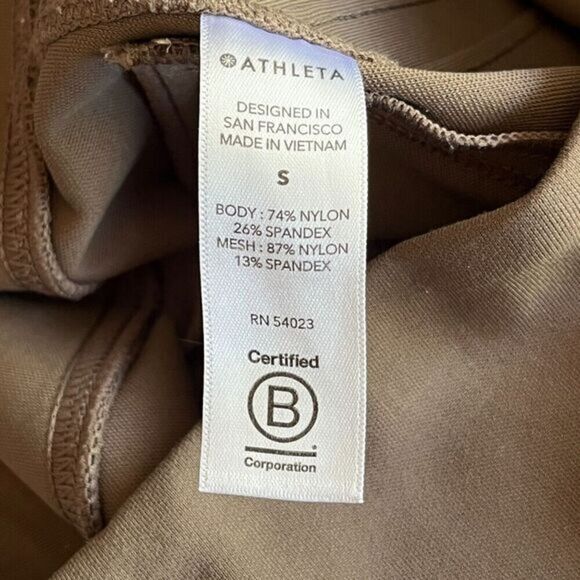 Athleta Delancey Moto‎ Tight Womens Leggings Size S Taupe Zip Ankle/Pockets Work - Picture 9 of 15